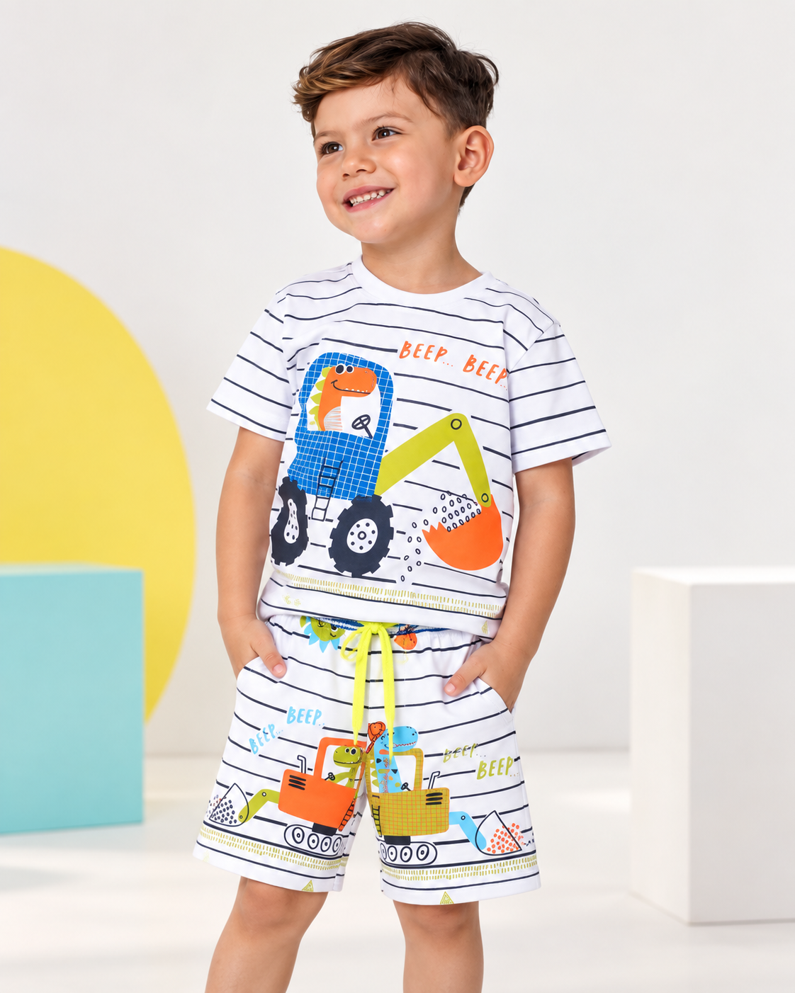 Conjunto Divertido Dino Trator